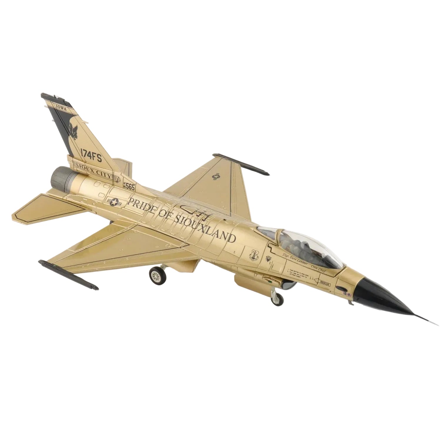1/72 F-16A "Golden Bat Viper" 85-1565 185 ARW Iowa ANG 2022 by Hobby Master delivers modern fighter jet display impact for military aviation collectors and 1:72 scale lineups. www.moralepatches.com.au