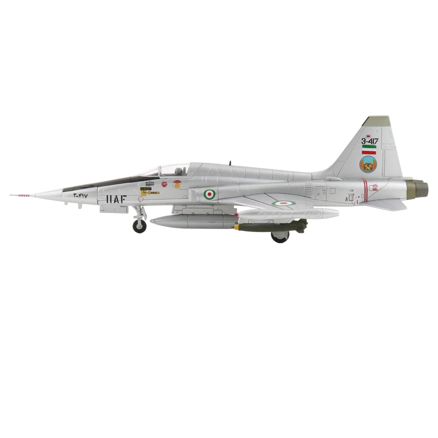 1/72 F-5A Freedom Fighter 3-417 IIAF 1960s by Hobby Master delivers Cold War display value for military aircraft collectors and aviation history fans. www.moralepatches.com.au