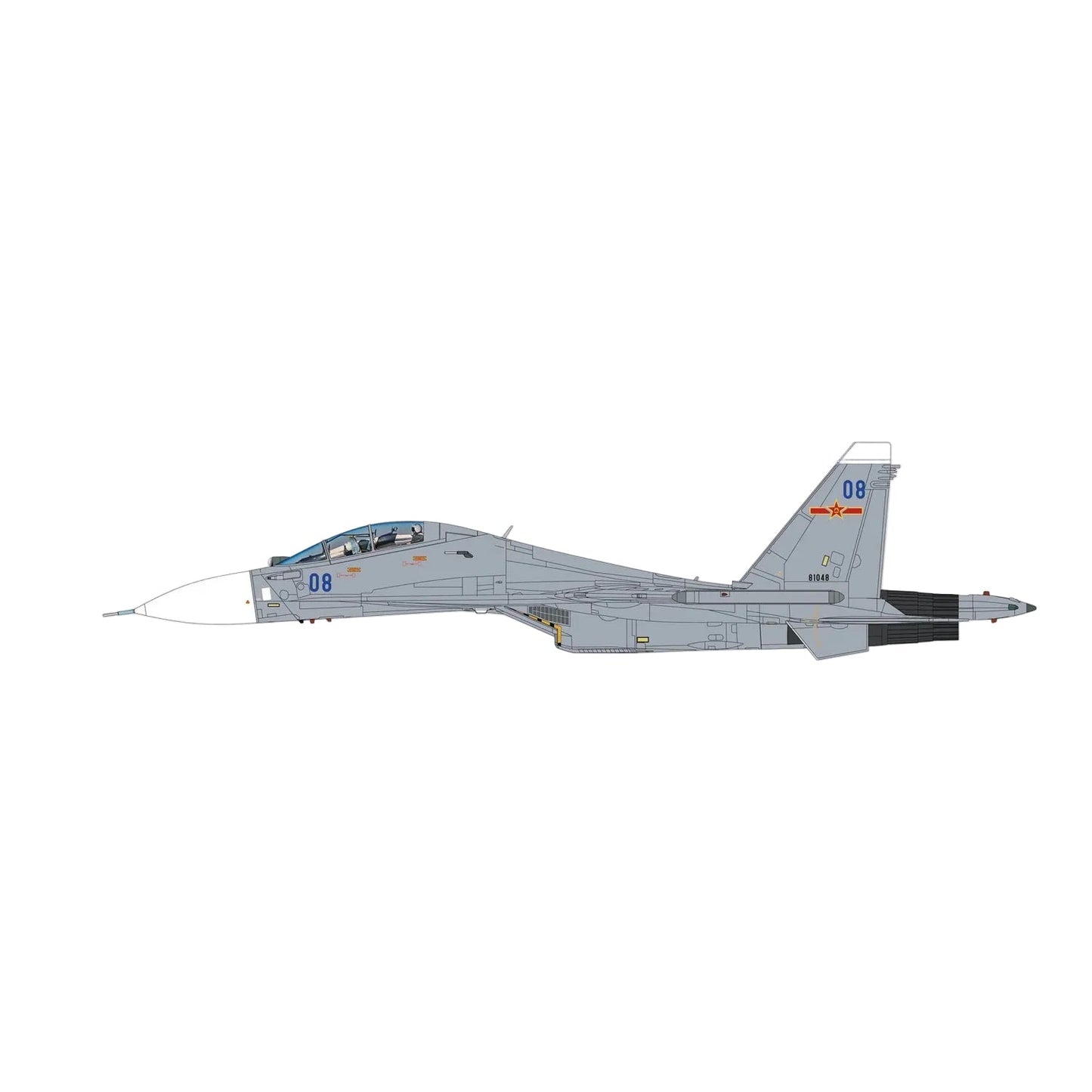 1/72 Su-30MK2 81048 PLA Naval Air Force 2012 (with 2 x KH-59MK missiles) by Hobby Master delivers premium collector realism for military aircraft model enthusiasts. www.moralepatches.com.au