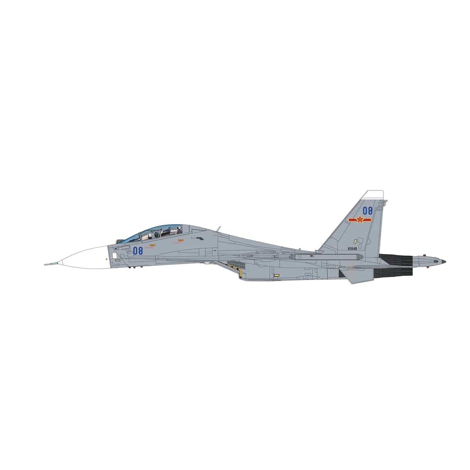 1/72 Su-30MK2 81048 PLA Naval Air Force 2012 (with 2 x KH-59MK missiles) by Hobby Master delivers premium collector realism for military aircraft model enthusiasts. www.moralepatches.com.au