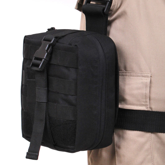 Rothco presents the Drop Leg Medical Pouch. These heavy-duty leg pouches are great for storing items that are needed at a moment’s notice, such as first aid supplies, emergency equipment, and survival gear. Keep these items at your side by attaching the utility pouch to your belt and leg. This is especially useful for when you’re in the field or great outdoors. www.moralepatches.com.au