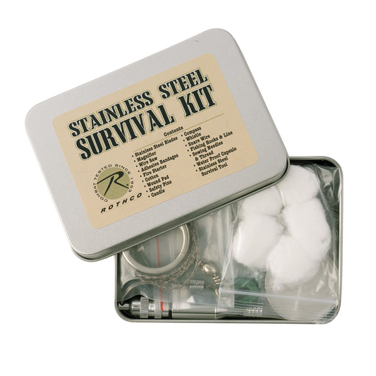 Rothco’s Pocket Size Survival Kit is an essential companion for any outdoor adventure or emergency situation, packed with crucial tools in a compact and portable tin. The kit includes everything you need to handle a wide range of survival tasks, from starting a fire with the magnesium fire starter to navigating with the built-in compass. www.moralepatches.com.au