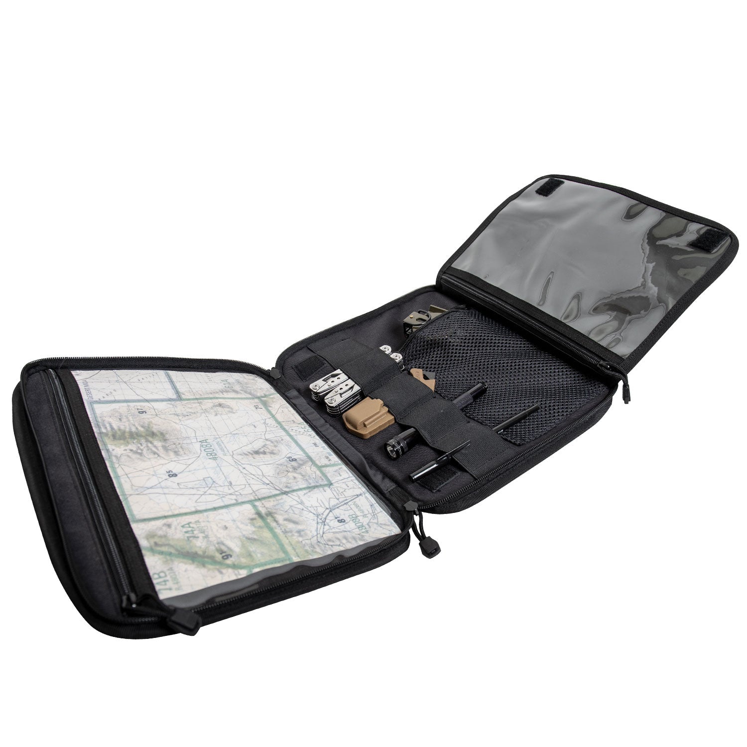 Be mission-ready with all your battle tools which are easily accessible in Rothco’s Tactical Map Case. Two interior window pockets (measuring 11.5" x 8.5" and 10.5" x 7.5") hold your maps and documents, protecting them from outside elements. www.moralepatches.com.au