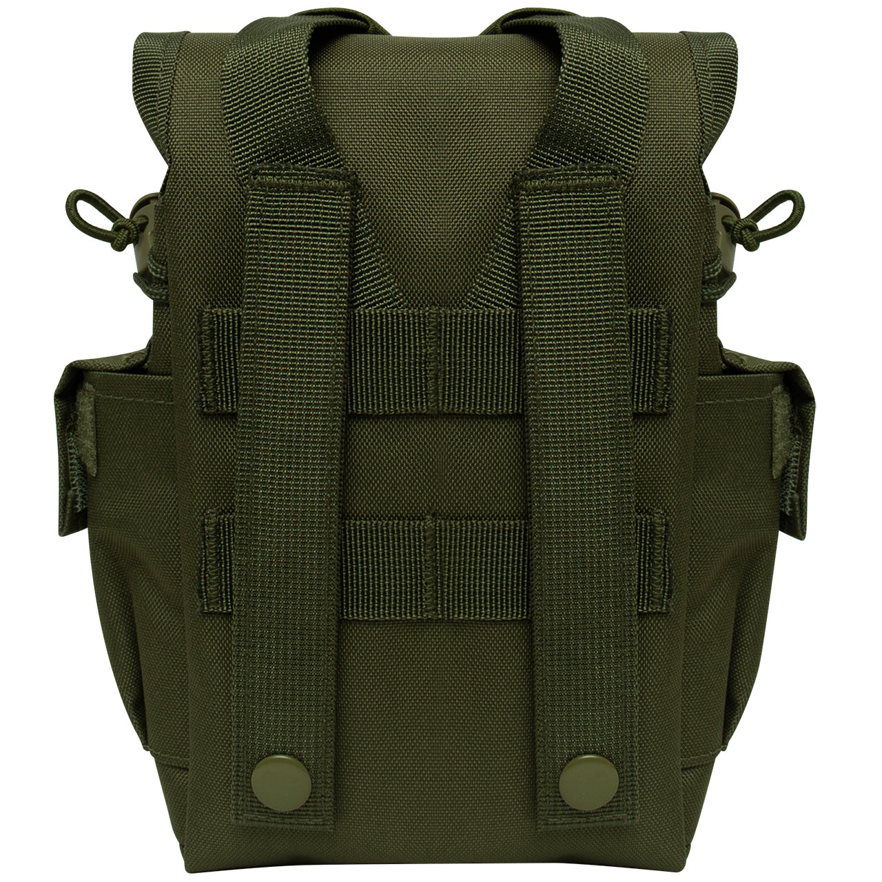 Designed For Storing A 1LT Canteen Canteen Nozzle Fits Perfectly Between The Webbing Of The Y-Strap To Secure Your Canteen While On-The-Go Quick-Release Buckle For Easy-Access Elastic Loop Located On The Y-Strap Secures Excess Webbing www.moralepatches.com.au