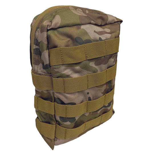 This rugged pouch can handle any challenge with 2LT SA canteen capacity and MOLLE capability. Press studs crafted from corrosion-resistant copper, plus drain holes in the base, make it an ideal companion for military, cadet, and outdoor activities. Its dimensions of 25x17x11cm give you ample storage! www.moralepatches.com.au