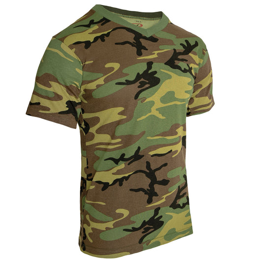 Rothco’s Camo V-Neck T-Shirt is soft, comfortable and great for everyday wear.  Super Soft 60% Cotton/40% Polyester Camo V-Neck T-Shirt Features A Tagless Label And A Regular Cut With A V-Neck For Added Comfort Great For Military Use, Airsoft Teams, And Everyday Fashion www.moralepatches.com.au