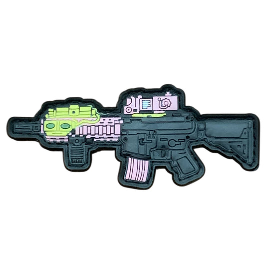 3D MK18 Mini Gun PVC Patch, Velcro backed Badge. Great for attaching to your field gear, jackets, shirts, pants, jeans, hats or even create your own patch board.
Size: 10x4.2cm
www.moralepatches.com.au