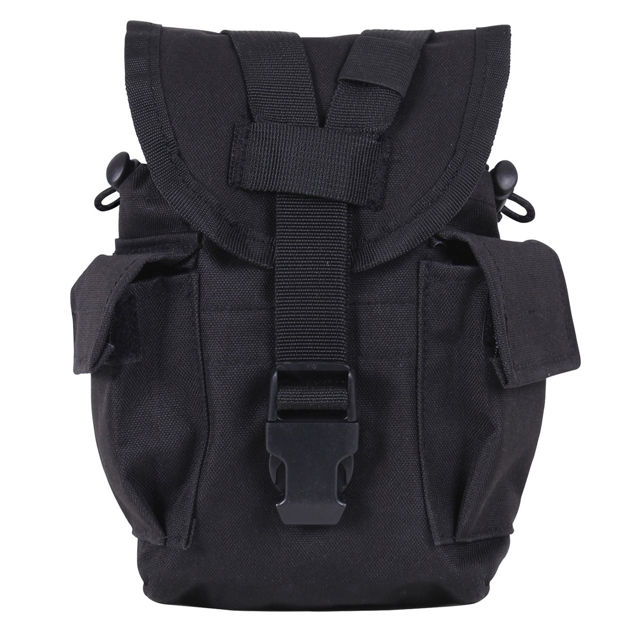 Designed For Storing A 1LT Canteen Canteen Nozzle Fits Perfectly Between The Webbing Of The Y-Strap To Secure Your Canteen While On-The-Go Quick-Release Buckle For Easy-Access Elastic Loop Located On The Y-Strap Secures Excess Webbing www.moralepatches.com.au