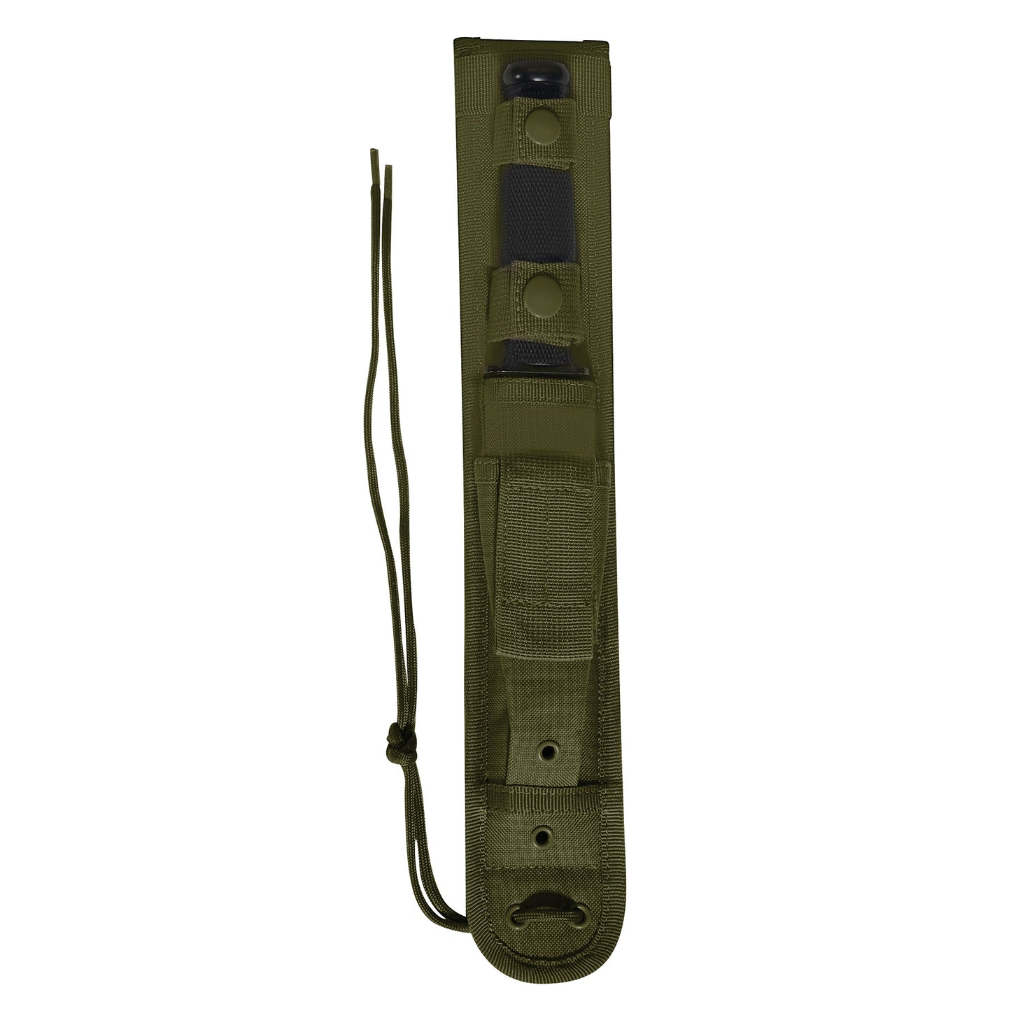 The MOLLE Knife Sheath is a lightweight and durable way to safely secure your blade while working, hiking, or hunting. The sheath features two webbing straps with snap closures that secure the knife inside of the seven-inch hard blade insert. www.moralepatches.com.au