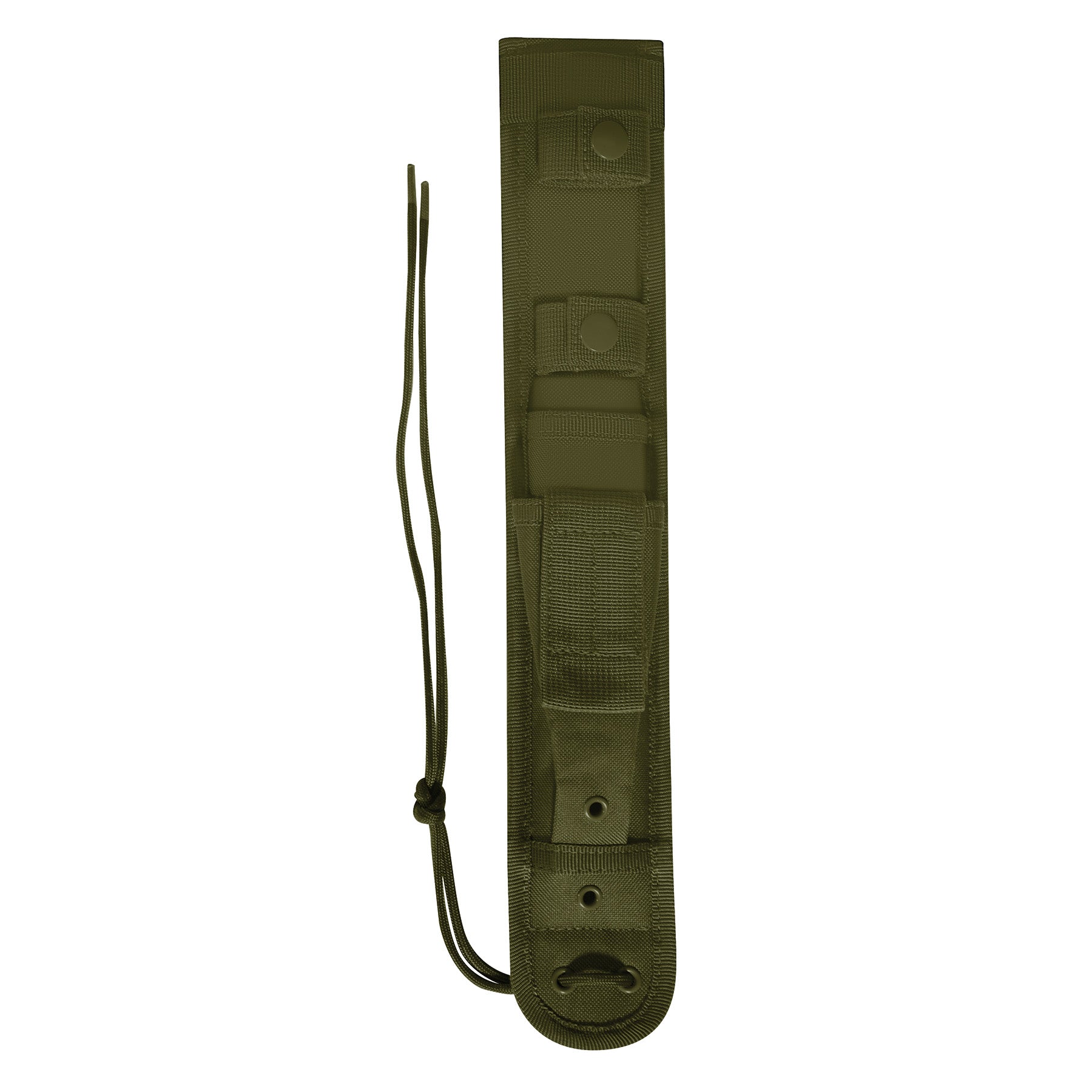 The MOLLE Knife Sheath is a lightweight and durable way to safely secure your blade while working, hiking, or hunting. The sheath features two webbing straps with snap closures that secure the knife inside of the seven-inch hard blade insert. www.moralepatches.com.au