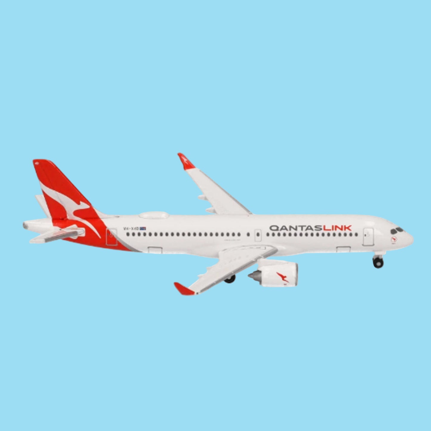 Bring Australia's iconic wildlife to your aviation collection with this delightful 1/200 scale Airbus A220-300 from Herpa, showcasing QantasLink's charming "Koala" livery on aircraft VH-X4B. www.moralepatches.com.au