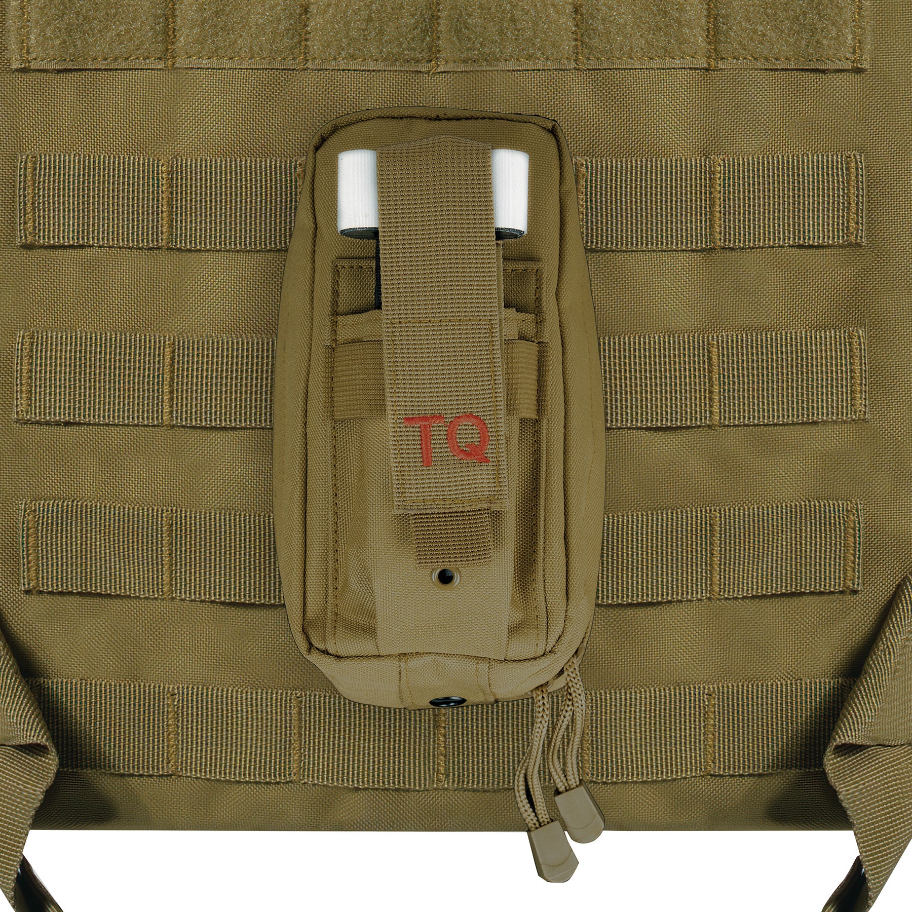 Fast Action First Aid Tourniquet Pouch is designed for rapid access to first-aid gear in situations where every second counts. The exterior pocket secures your tourniquet with a webbing flap featuring a hook and loop closure and elasticized polyester for a secure fit. The fast action pull tab allows easy one-handed access for self-use. www.moralepatches.com.au