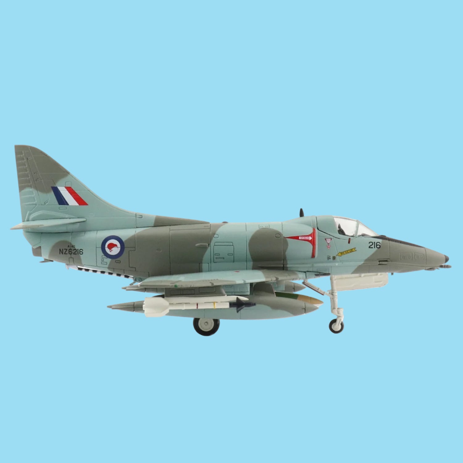 Preserve New Zealand's Cold War aviation heritage with this exceptional 1/72 scale Douglas A-4G Skyhawk from Hobby Master, capturing aircraft NZ 6216 as it appeared in July 1984 with the RNZAF. www.moralepatches.com.au