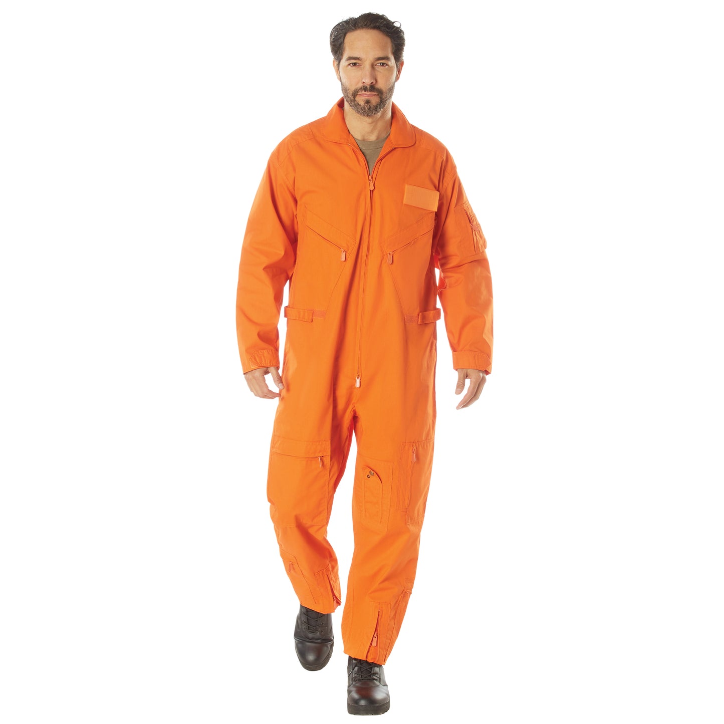 Take off and emulate classic Air Force style with Rothco’s Flightsuits.
4 Strategically Placed Zipper Closure Slash Pockets, Numerous Leg Pockets With Zipper Closure (One With Snap) And A Zippered Utility Pocket With Pen Holder Provide Ample Storage Space www.moralepatches.com.au