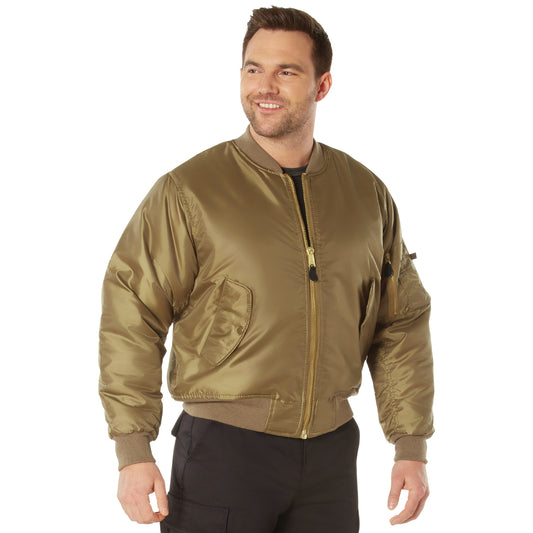 Combat the elements with our iconic MA-1 Flight Jacket, equipped with warm poly fiberfill for exceptional insulation, keeping you warm in cold conditions. The military-styled bomber jacket features a nylon water-repellent outer shell that provides protection from light rain and snow. www.moralepatches.com.au