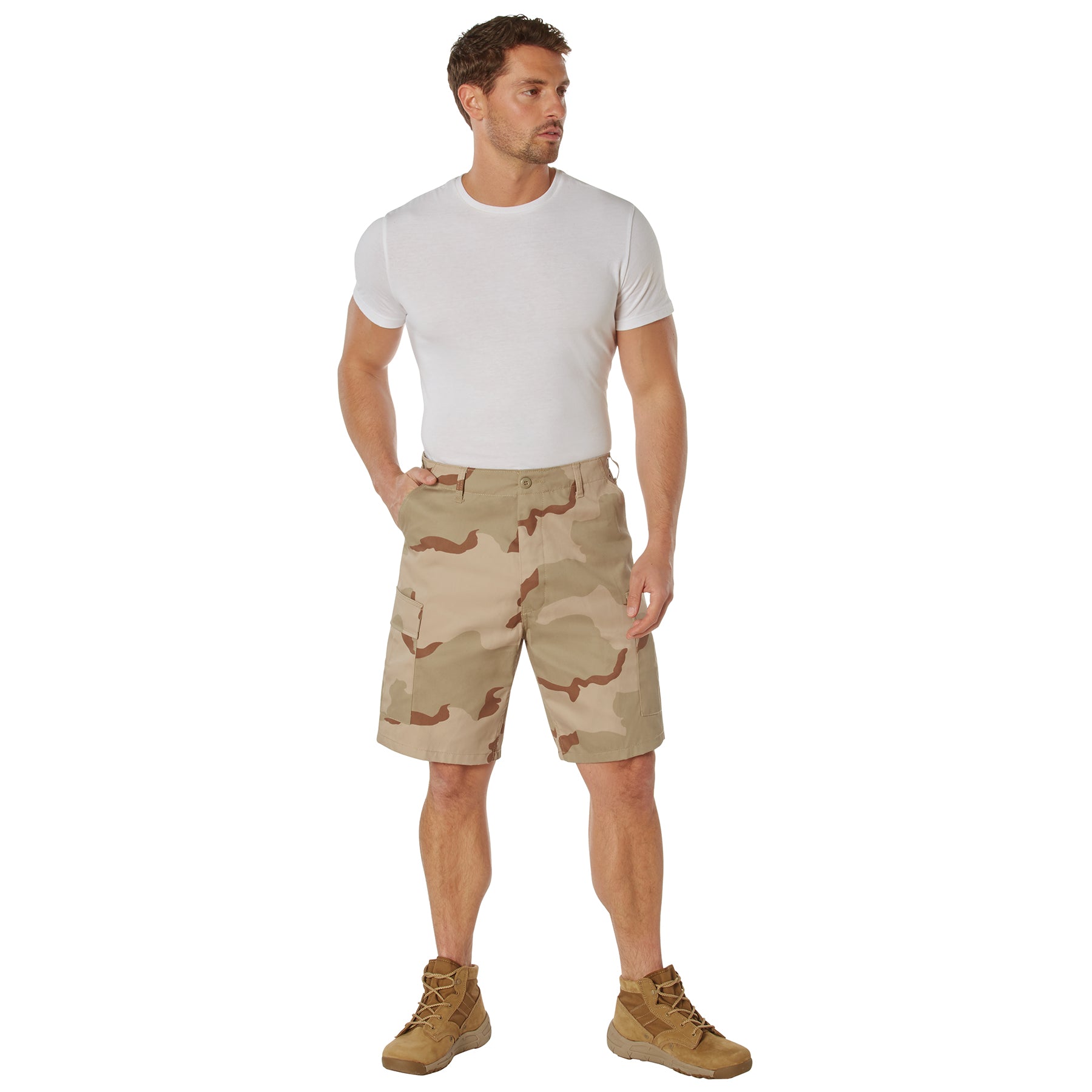 Rothco’s Tactical BDU Shorts are just what you need for the trail, range, and casual style. The cargo shorts provide with 6 pockets for plenty of EDC (Everyday Carry) storage options; two front slash pockets and two rear button down pockets, plus two large side cargo pockets. www.moralepatches.com.au