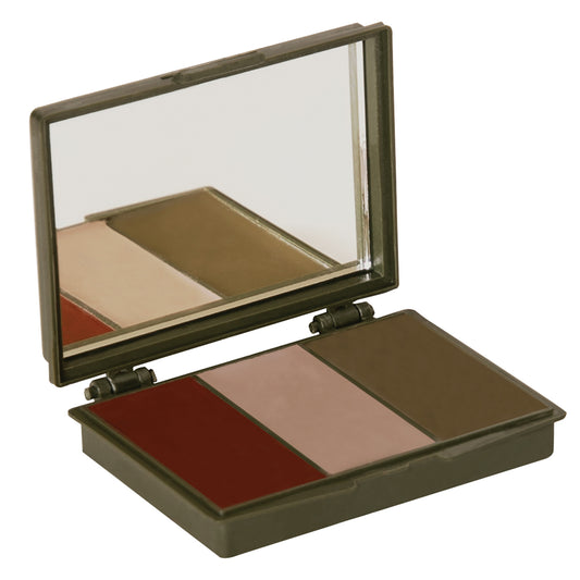 Ideal For Hunting And Military Applications, this 3 Color OCP (Operational Camouflage Pattern) Camo Face Paint Compact Features Brown, Tan, And Loam Colors - Designed To Work With Operational Camouflage Pattern/Scorpion. www.moralepatches.com.au