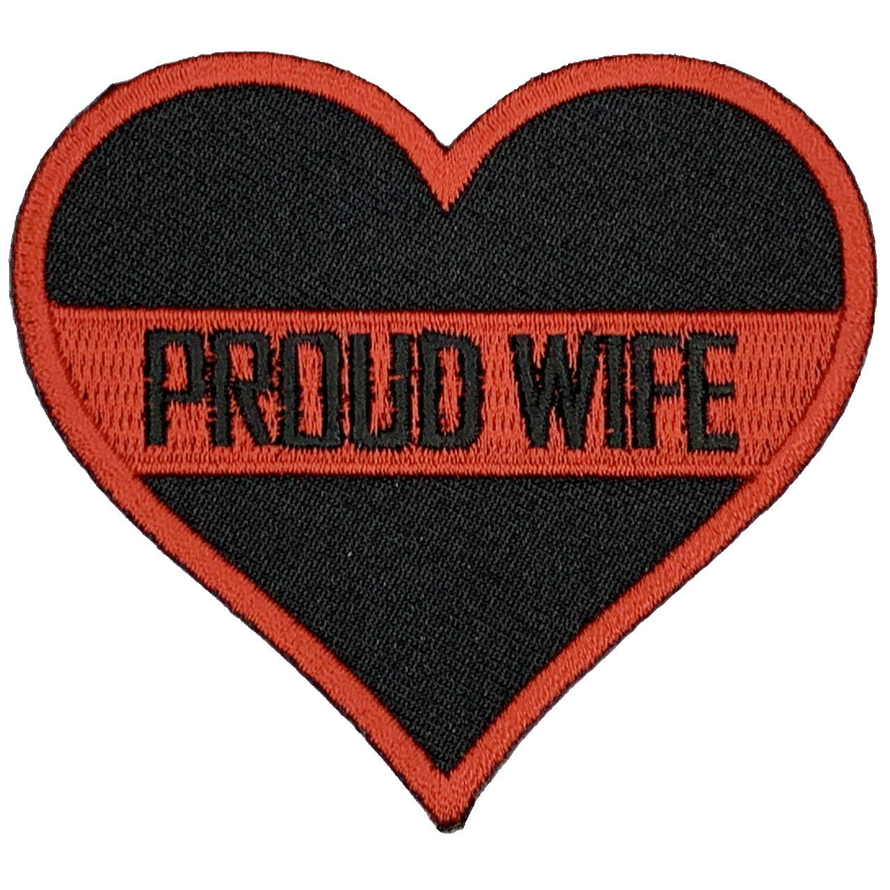 Thin red line proud wife Iron On Patch for firefighters. Great for attaching to your jackets, shirts, pants, jeans, hats.  Size: 7.62x6.85cm www.moralepatches.com.au