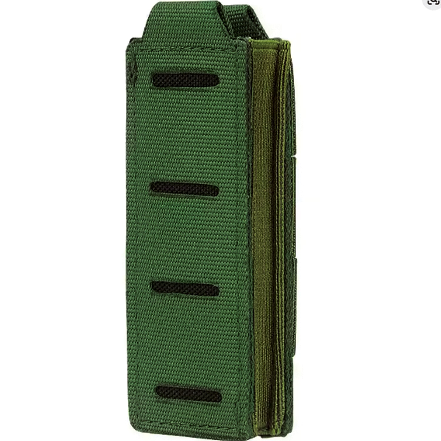 The 9mm Pistol Single Magazine Pouch is a durable yet ultra lightweight option to carry a one single pistol magazine. Requiring on single PALS column wide, it easily attaches via MOLLE all belts and vests. www.moralepatches.com.au