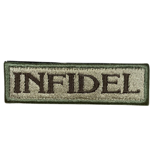 Take your fashion to the next level with this unique and bold embroidered patch! Add a touch of personality to any outfit, from jackets and shirts to pants, jeans, and hats. Measuring at 9.5x2.5cm, it's the perfect size for making a statement. www.moralepatches.com.au