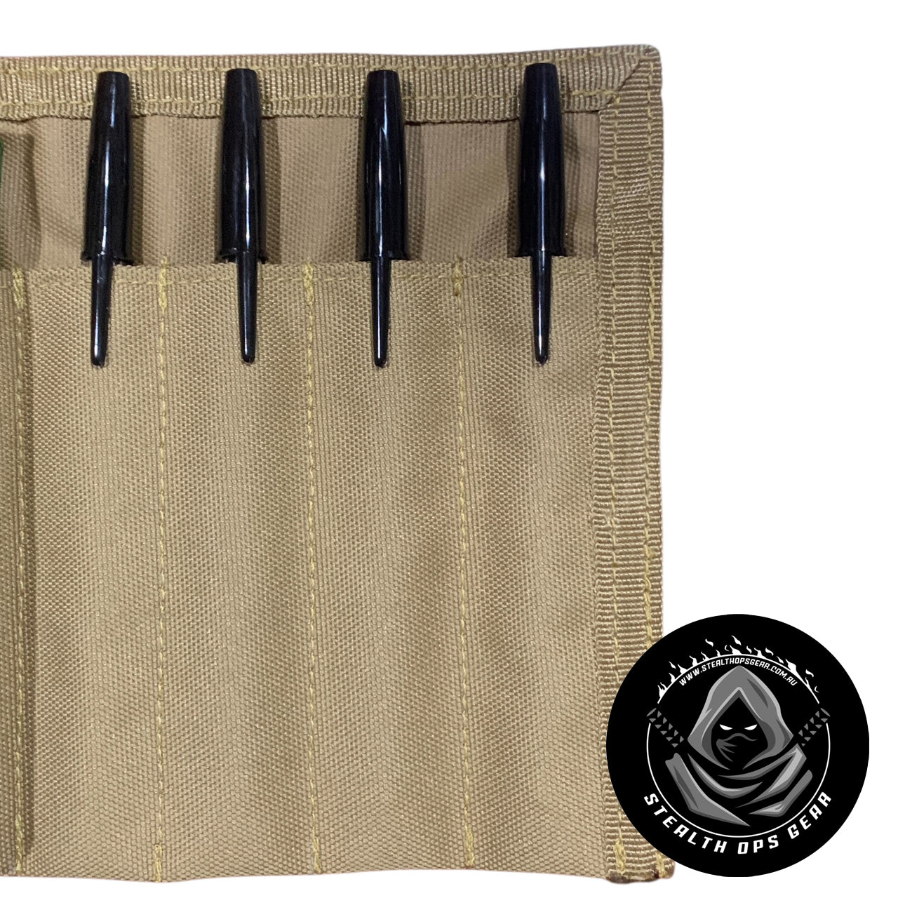 Designed on the Gold Coast, Australia this Khaki notebook cover is a must for your field administration needs. This can hold a notebook and viewee twoee plus 4 pens or pencils. Also to finish off the outer layer we have added a strap and velcro loop in khaki to help give this notebook the perfect feel. www.moralepatches.com.au