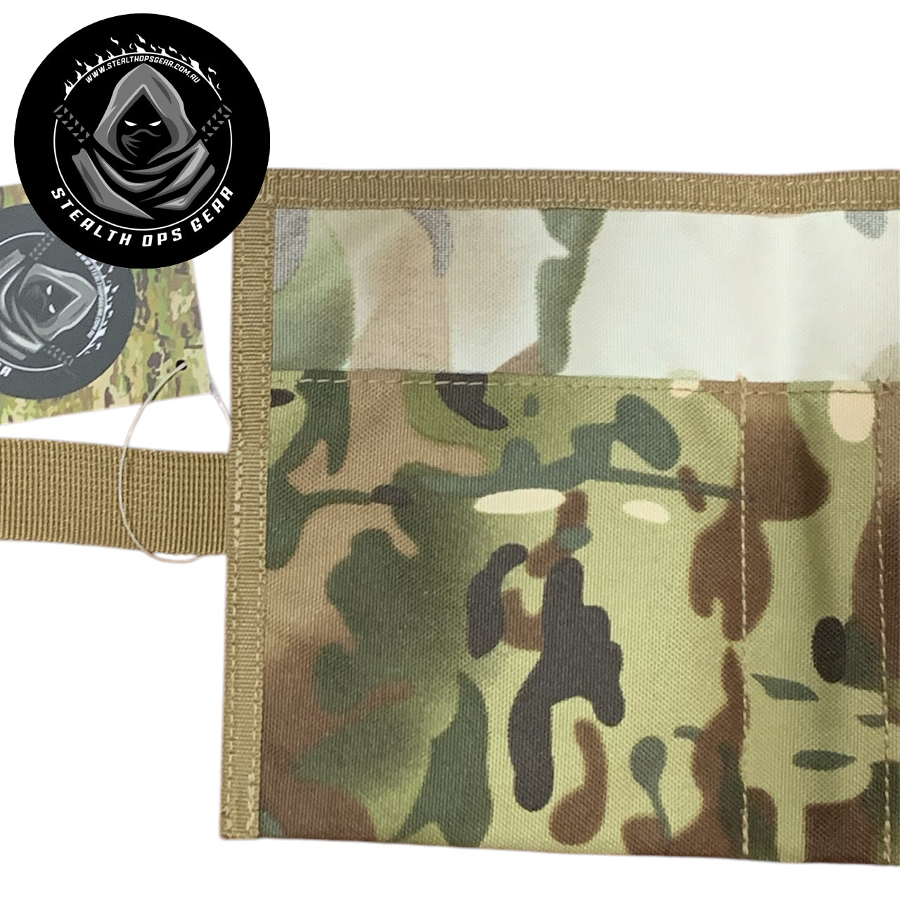 Designed on the Gold Coast, Australia this Multicam notebook cover is a must for your field administration needs. This can hold a notebook and viewee twoee plus 4 pens or pencils. Also to finish off the outer layer we have added a strap and velcro loop in khaki to help give this notebook the perfect feel. www.moralepatches.com.au