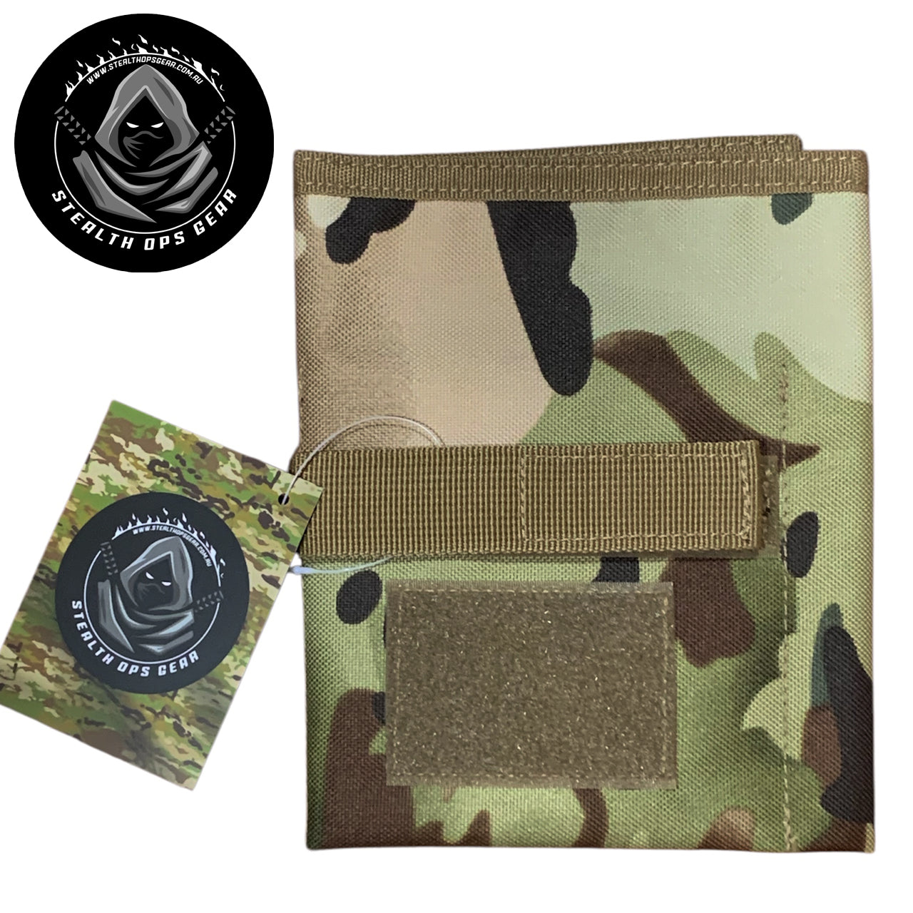 Designed on the Gold Coast, Australia this Multicam notebook cover is a must for your field administration needs. This can hold a notebook and viewee twoee plus 4 pens or pencils. Also to finish off the outer layer we have added a strap and velcro loop in khaki to help give this notebook the perfect feel. www.moralepatches.com.au