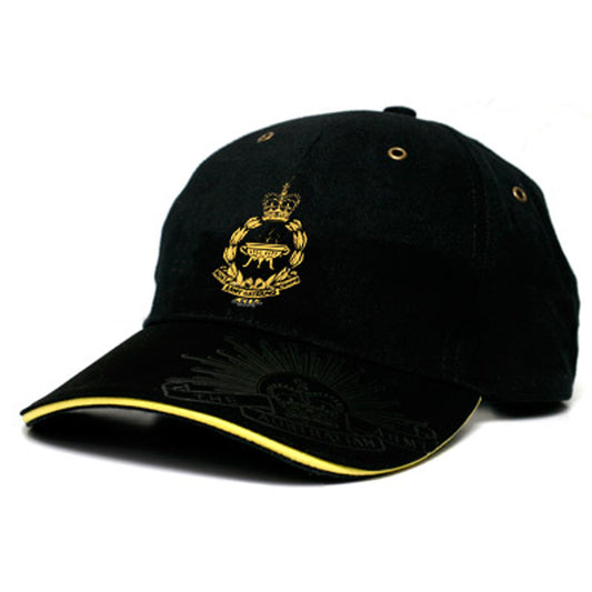 This Australian Army Catering Corps (AACC) cap is both stylish and practical with its cool looks.  This quality heavy brushed cotton cap has the AACC crest embroidered on the front, and also proudly displays the Rising Sun Badge embossed on the peak and engraved on the strap buckle. www.moralepatches.com.au