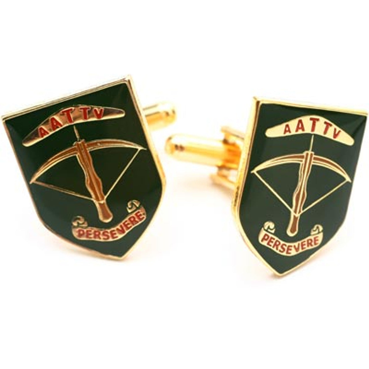 Show your pride and commitment with these sparkling AATTV 20mm cuff links. With full colour enamel and gold plating, these gorgeous accessories will bring a touch of style to any work outfit or special occasion. www.moralepatches.com.au