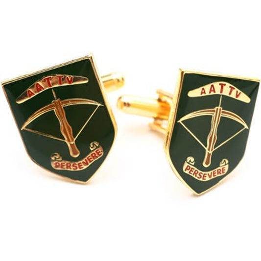 Show your pride and commitment with these sparkling AATTV 20mm cuff links. With full colour enamel and gold plating, these gorgeous accessories will bring a touch of style to any work outfit or special occasion. www.moralepatches.com.au