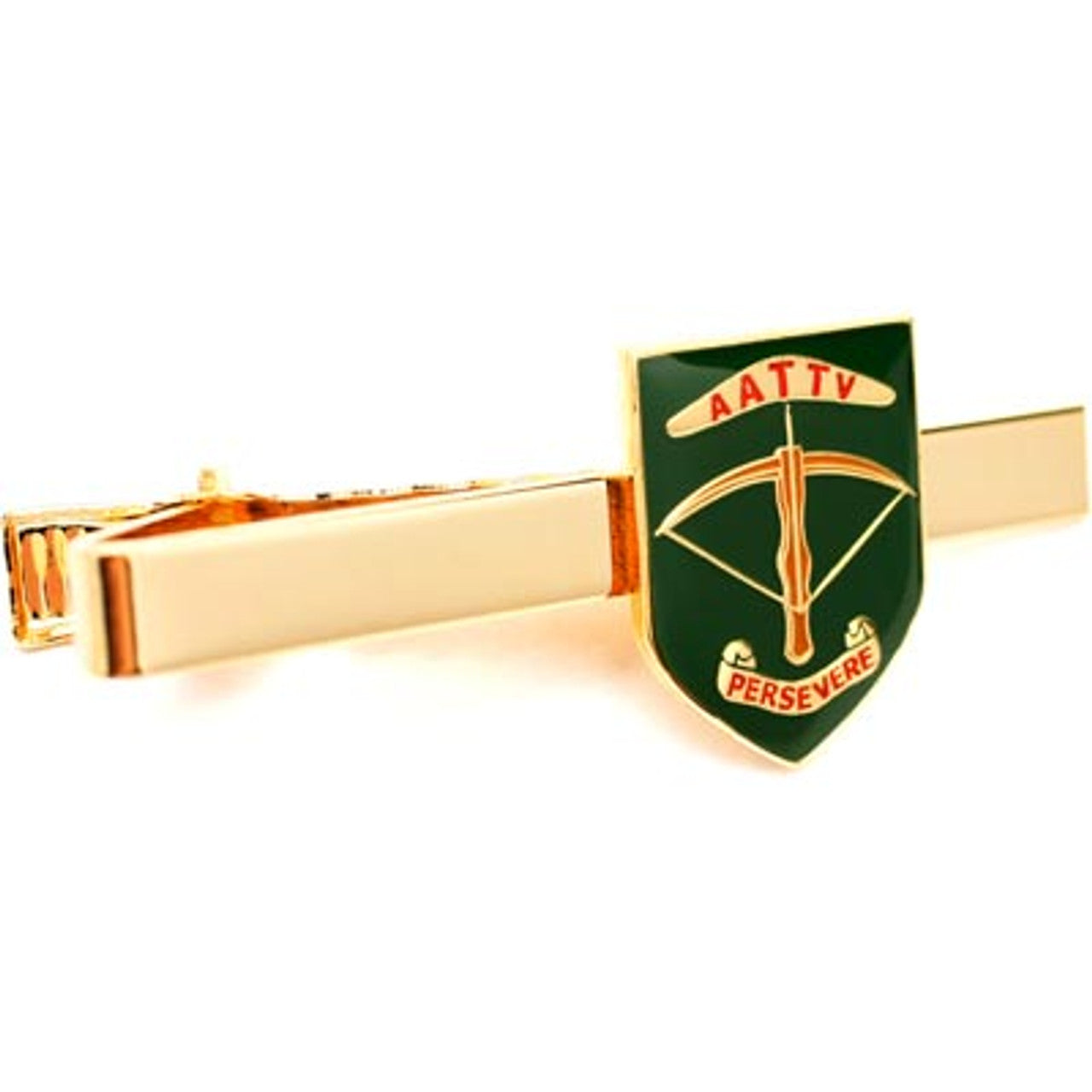 Add a touch of elegance to your look with the Australian Army Training Team Vietnam (AATTV)  Artificer 20mm enamel tie bar! Crafted with gold-plated material, this gorgeous tie bar is perfect for any work or formal occasion. www.moralepatches.com.au