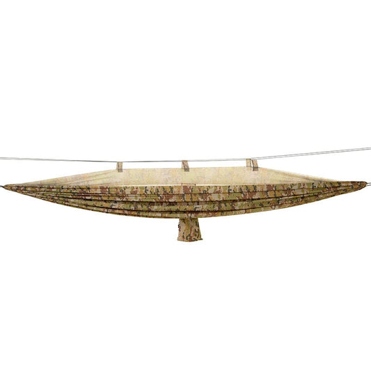 The Spartan Sleep Systems “Artemis Hammock” is an ultra-light hammock designed to keep the user off the ground and comfortable, whilst being completely enclosed in a bug netting. It enables interruption free sleep above the ground and from air attacks from bugs. www.moralepatches.com.au