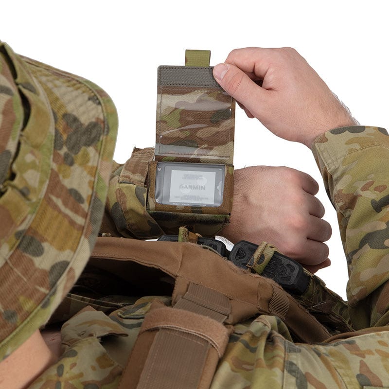 To keep the device secure and comfortably attached to the wrist, providing ease of access to all buttons. Whilst keeping it concealed and hidden from reflective sunlight with the full cover. www.moralepatches.com.au
