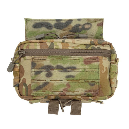 Internally AMCU Multi-Use Under Vest Pouch has a large Velcro loop panel for attaching mission essential modular pouches, Compass, Notebook, Multitool (sold separately). The main compartment is large enough to bulkier items that require quick access. www.moralepatches.com.au