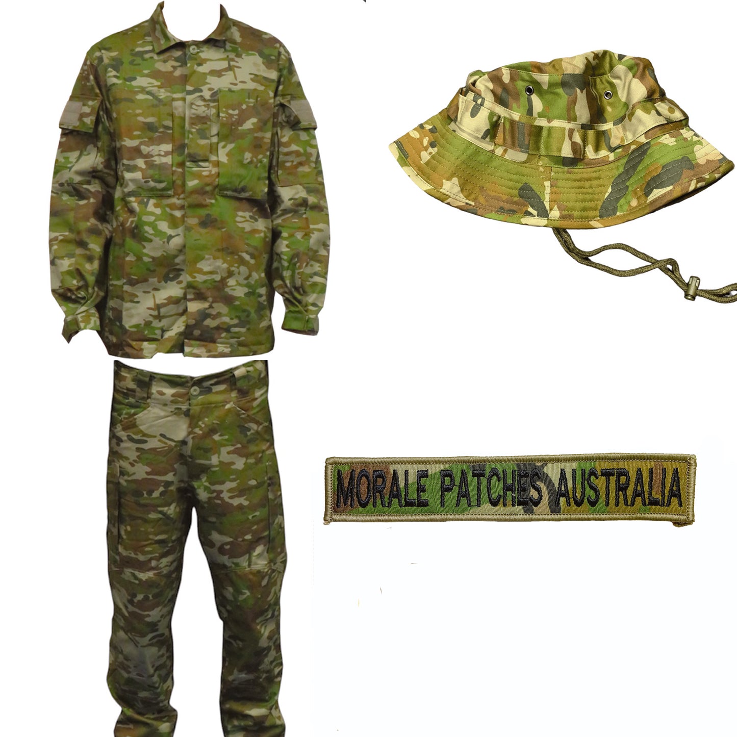 Bundle Includes - Cadet Shirt, Trousers, Giggle Hat and Plain Backed Name Tag AMCU

TOTAL RRP $179.80

OUR PRICE $159.95

Cadet Trousers AMCU: RRP $79.95

Cadet Shirt AMCU: RRP $69.95

Giggle Hat AMCU: $19.95

AMCU NAME TAG: $9.95 www.moralepatches.com.au