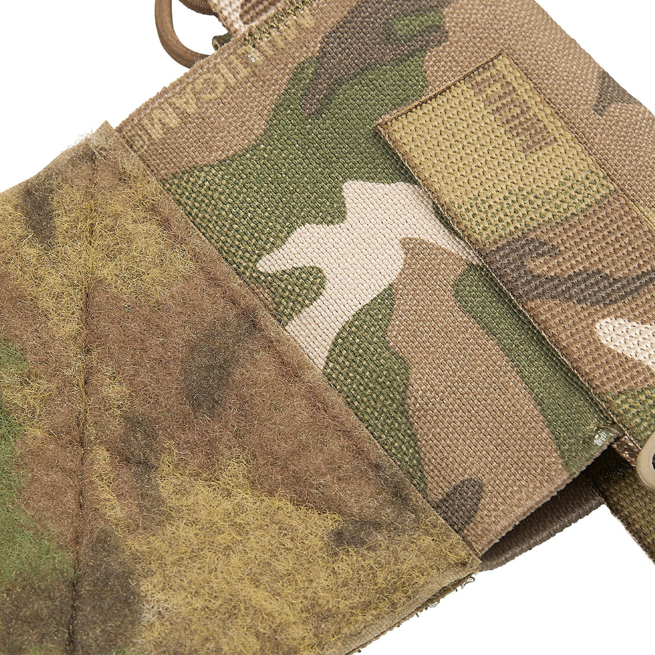 The ASAD Elastic Side Wings are designed to attach to the front or back Velcro area of your plate carrier under your cummerbund to boost carrying capacity without adding weight, they will accept various radios, up to two M4 magazines, a smoke grenade, medical items or similar sized objects. www.moralepatches.com.au top view