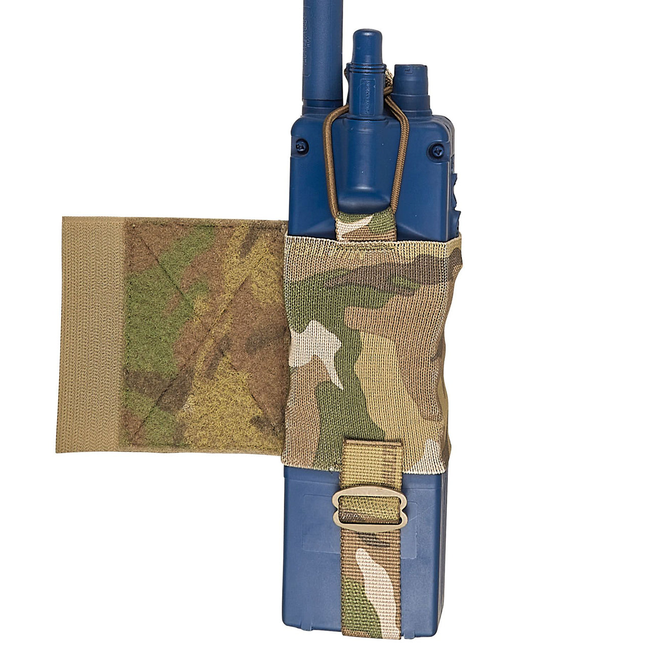 The ASAD Elastic Side Wings are designed to attach to the front or back Velcro area of your plate carrier under your cummerbund to boost carrying capacity without adding weight, they will accept various radios, up to two M4 magazines, a smoke grenade, medical items or similar sized objects. www.moralepatches.com.au right wing with 152 radio