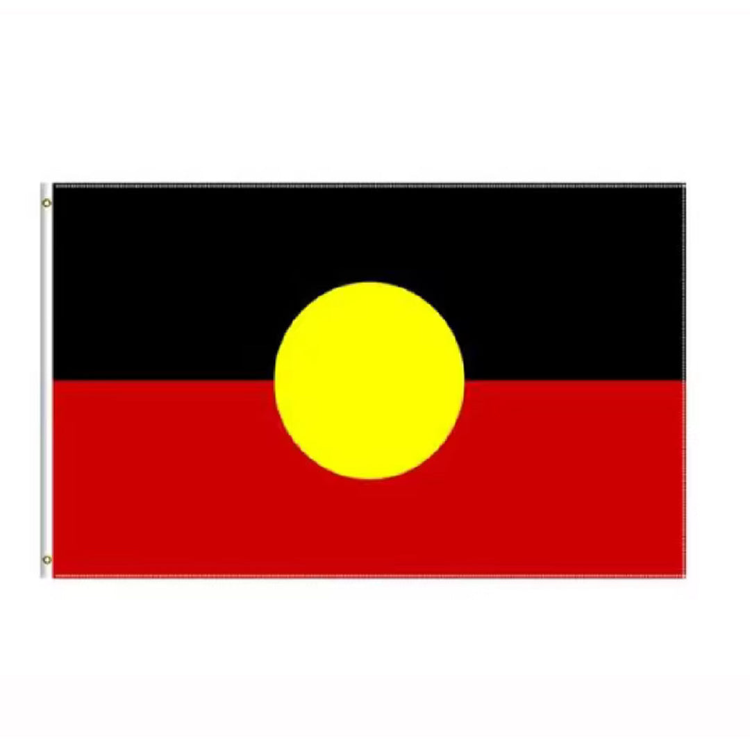 These widely appreciated polyester flags are specially treated to maintain vibrant colors, ensuring they remain striking and respectful during commemorations. Designed for indoor use and short-term outdoor display, they offer a durable and meaningful way to honour and remember. The Aboriginal Flag serves as a powerful symbol of respect, making it an essential addition to any tribute or memorial setting. www.moralepatches.com.au