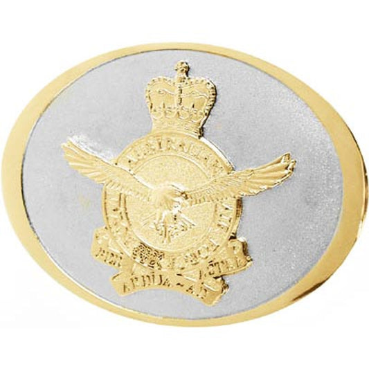 The Sturdy Air Force Belt Buckle is the perfect accessory for military enthusiasts and fashion-forward individuals alike. This buckle features a detailed 3D design crest, showcasing your love and support for the Air Force in style. www.moralepatches.com.au