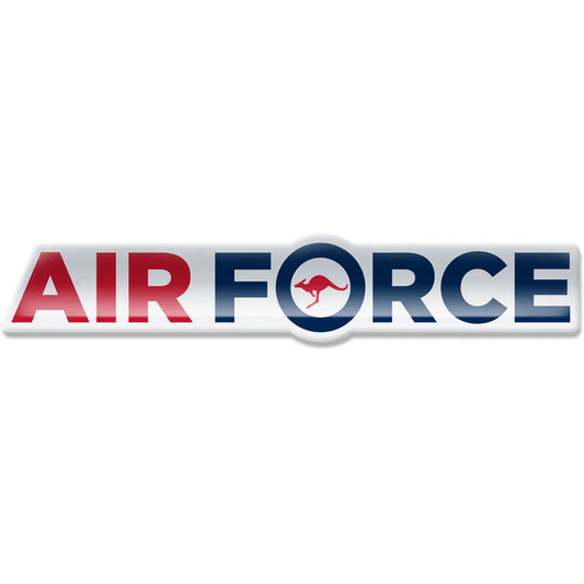 Show your Royal Australian Air Force pride with this bold, colourful logo magnet, perfect for adorning documents, notes, and pictures. Its size of 117mm x 27mm makes sure it’s noticeable wherever it's displayed! www.moralepatches.com.au