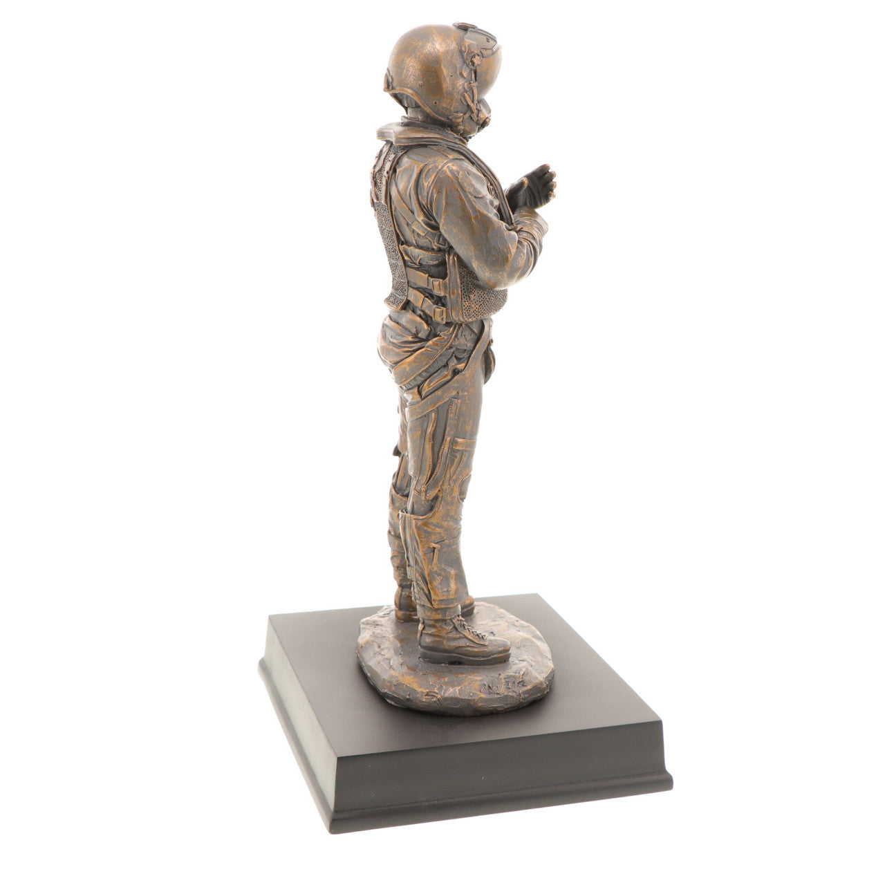The limited edition RAAF Aviator Figurine is a stunning depiction of a Royal Australian Air Force aviator ready for flight. Crafted with meticulous attention to detail, this cold-cast bronze figurine captures the essence of the RAAF's expertise and dedication to maintaining Australia's air power. www.moralepatches.com.au