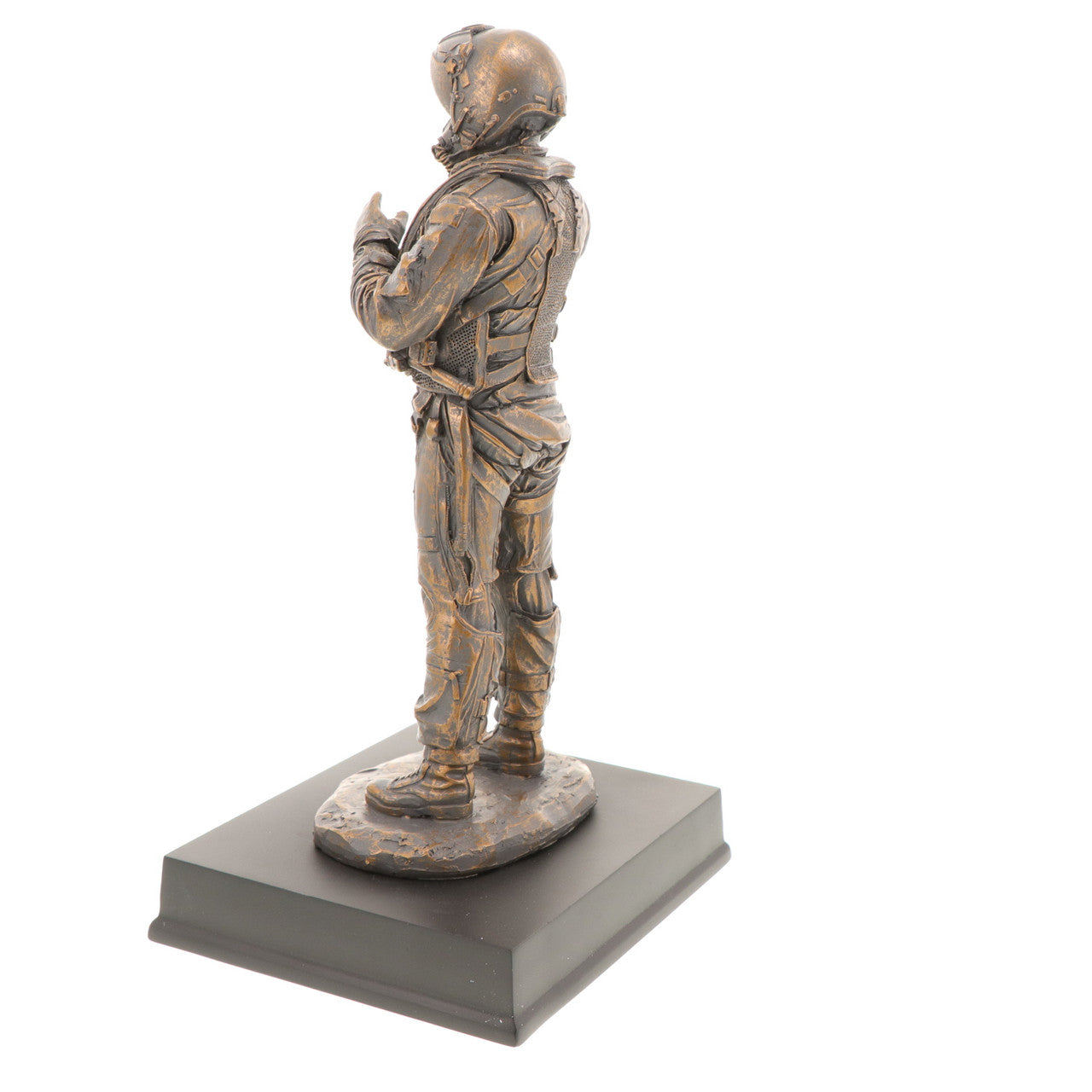 The limited edition RAAF Aviator Figurine is a stunning depiction of a Royal Australian Air Force aviator ready for flight. Crafted with meticulous attention to detail, this cold-cast bronze figurine captures the essence of the RAAF's expertise and dedication to maintaining Australia's air power. www.moralepatches.com.au