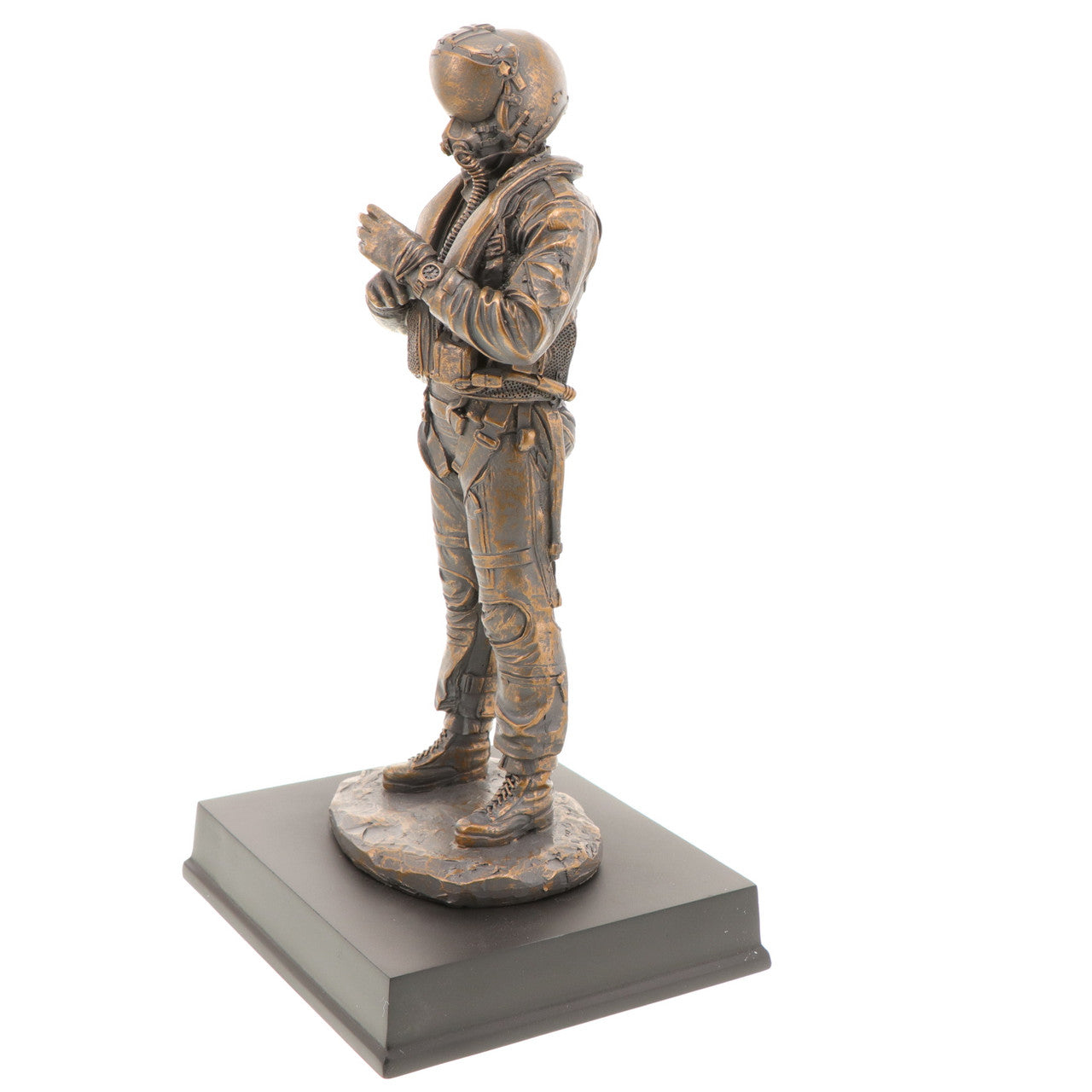 The limited edition RAAF Aviator Figurine is a stunning depiction of a Royal Australian Air Force aviator ready for flight. Crafted with meticulous attention to detail, this cold-cast bronze figurine captures the essence of the RAAF's expertise and dedication to maintaining Australia's air power. www.moralepatches.com.au