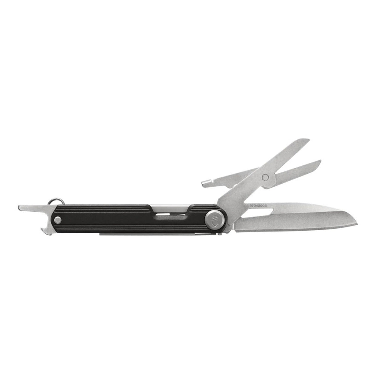You won’t find rounded smooth plastic or thin dainty blades on this tool. Large tool tabs and indications get you to the right tool the first time with a thumb, not a finger nail. All your cutting needs in a thin frame; scissors for finer cuts and easy one-hand access to the 2-1/2” frame lock blade that can rip through anything you put in front of it. www.moralepatches.com.au