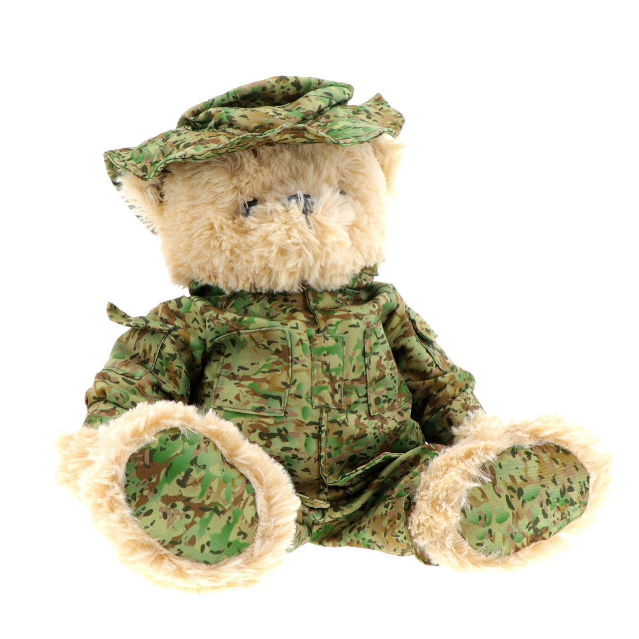Treasure a symbol of courage and strength with this gorgeous 40cm Australian Army bear. Perfect as a comforter or to bring a smile to adults and children alike, this bear is as luxuriously cuddly as it is full of patriotic pride. Cherish the cutest Aussie Army bear around today! www.moralepatches.com.au front view