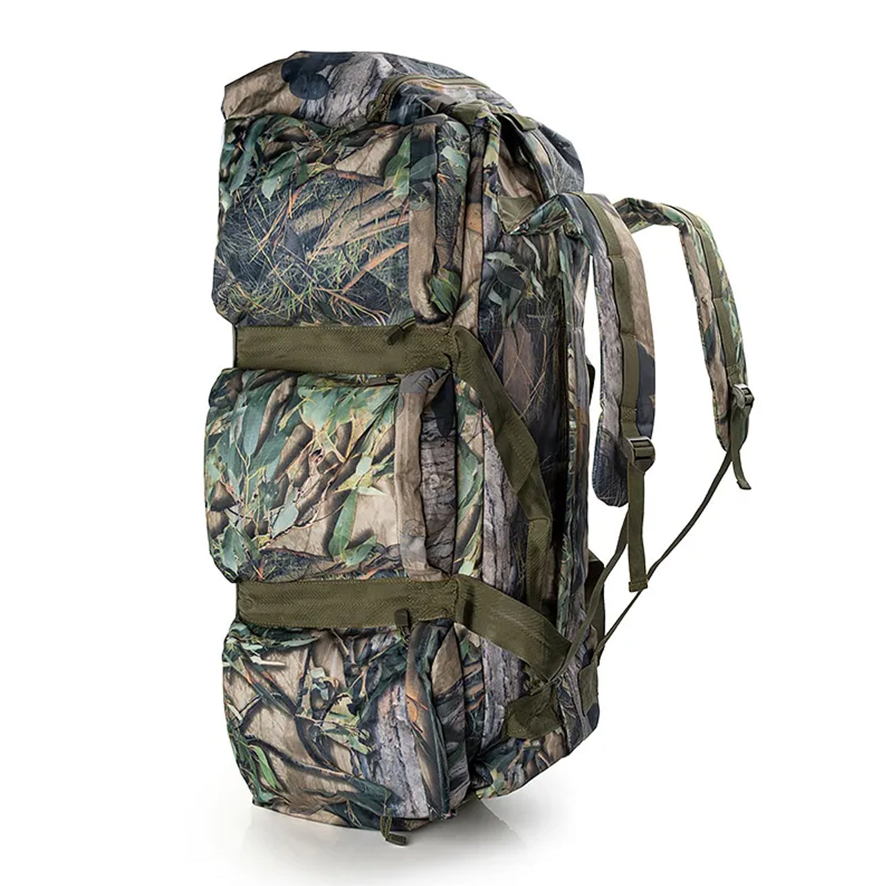 Experience the rugged outdoors with Austealth's Native Camouflage 100L Duffle Bag! Made of 900D Oxford Fabric for superior strength and waterproofing, this bag has everything you need to conquer any terrain. www.moralepatches.com.au