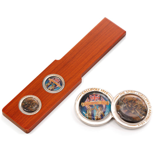 The limited-edition Gallipoli Landing Two Up Set is a must-have for those who want to keep traditions alive. This special set features two commemorative coins showcasing stunning artwork inspired by the spirit of Gallipoli. www.moralepatches.com.au