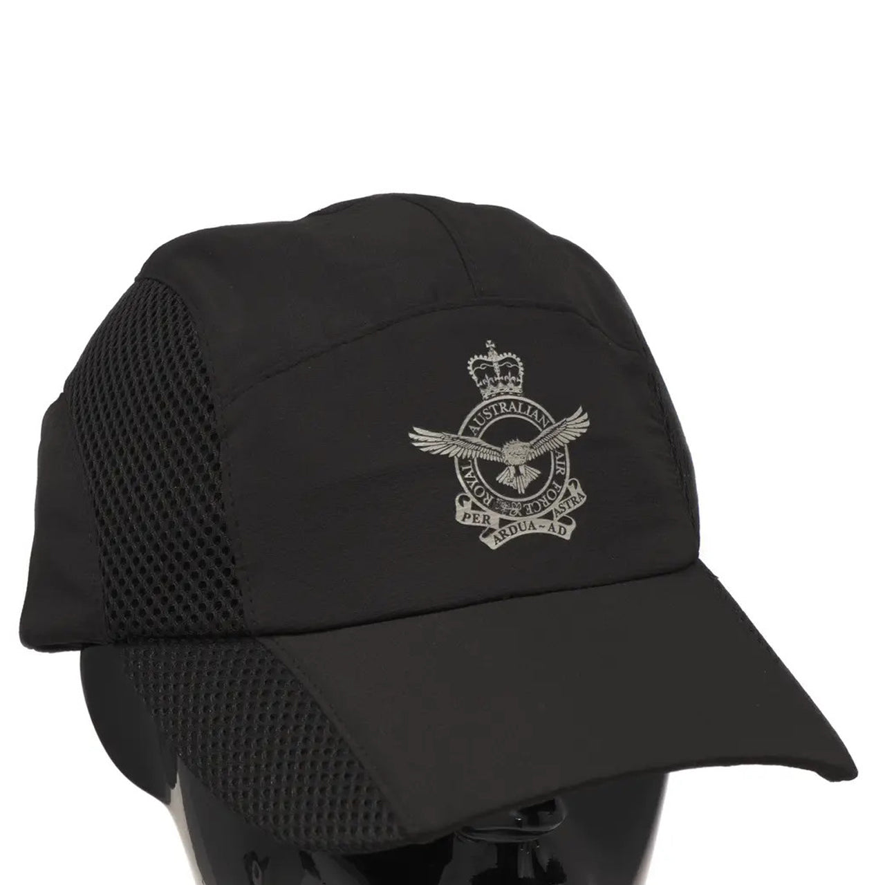 Stay comfortable and cool with our Australian Air Force Active Cap. Its lightweight polyester material and mesh vents provide superior moisture wicking and improved cooling. Plus, the adjustable quick-release strap makes it easy to adjust for the perfect fit. Experience the ultimate in comfort and performance with our Active Cap! www.moralepatches.com.au