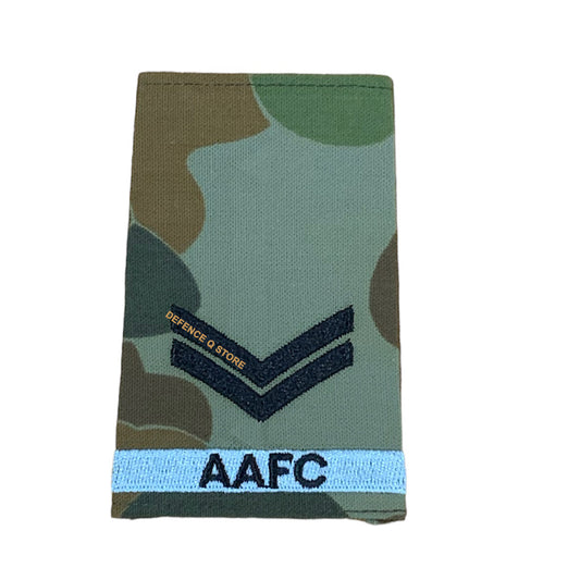 AAFC Australian Air Force Cadets Cadet Corporal CCPL Auscam Rank Insignia DPCU  Sold as x1 Rank Slide Only www.moralepatches.com.au