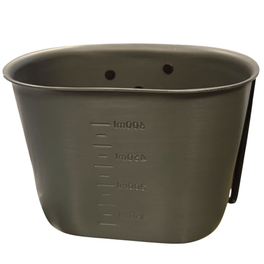 Built tough for field operations, this authentic Australian Army Cadet canteen cup delivers reliable hydration wherever your adventures lead. The 650ml capacity strikes the perfect balance between portability and practicality, while the anodised aluminium construction resists corrosion and handles rigorous use without compromise. www.moralepatches.com.au